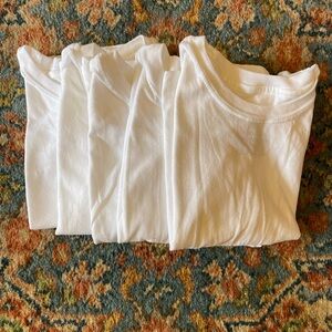 Pack of 5 Hanes White Kids' Short Sleeve Tees